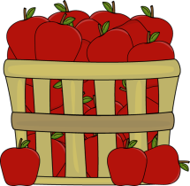 košík s jablíčky
